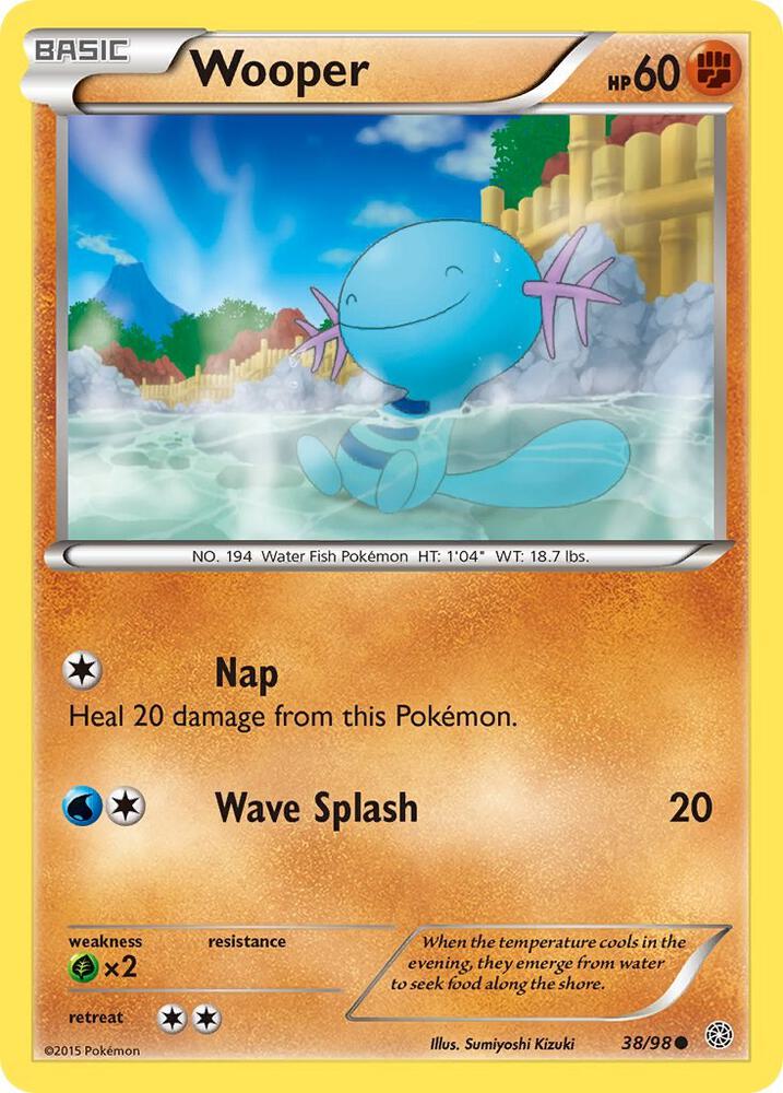 Wooper #38 REVERSE HOLOFOIL XY - Ancient Origins