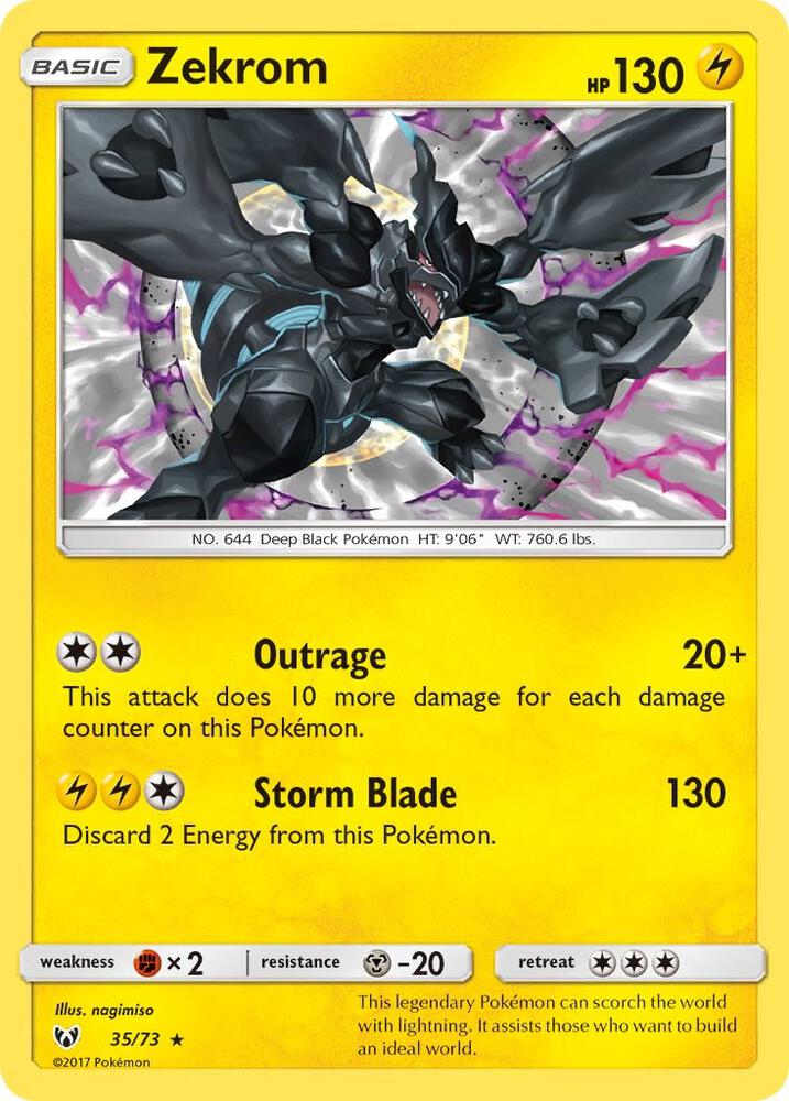 Zekrom #35 HOLOFOIL Shining Legends