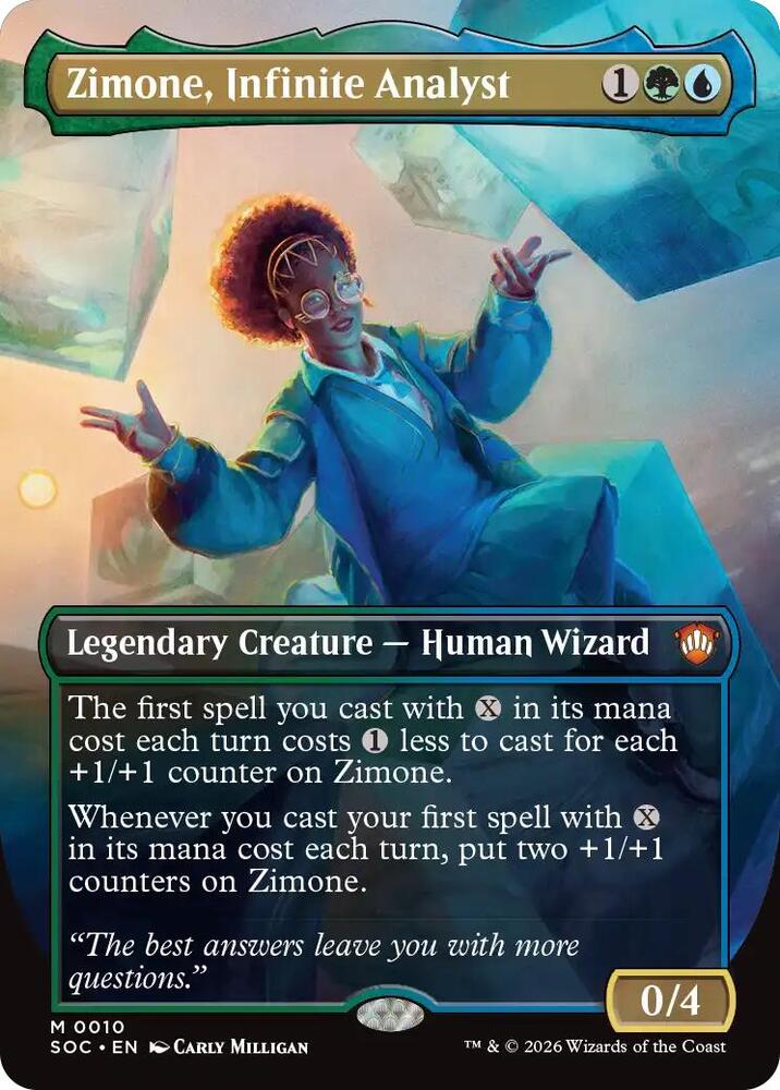 Zimone, Infinite Analyst (Borderless) #10 Commander: Secrets of Strixhaven