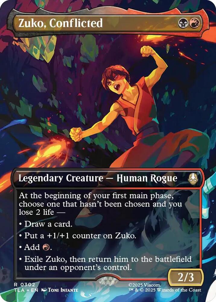 Zuko, Conflicted (Borderless) #302 Avatar: The Last Airbender