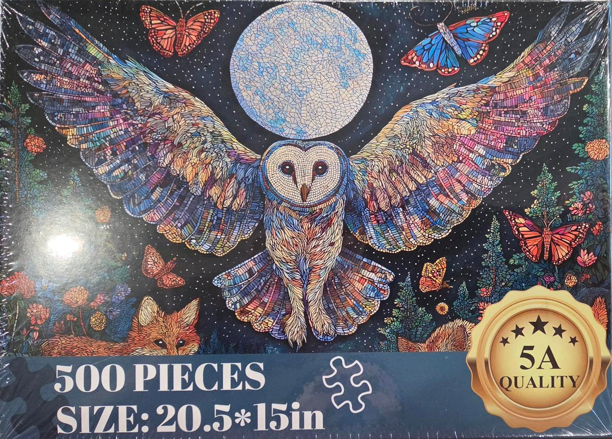 Owl, Fox, and Animals 500-Piece Puzzle NEW
