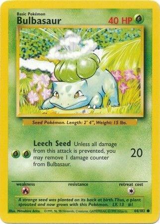 Bulbasaur #44 Base Set