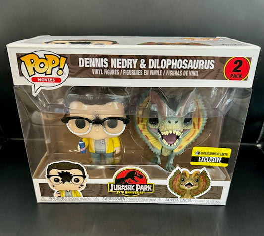 Pop! Jurassic Park Dennis Nedry & Dilophosaurus 2 pack (Exclusive)