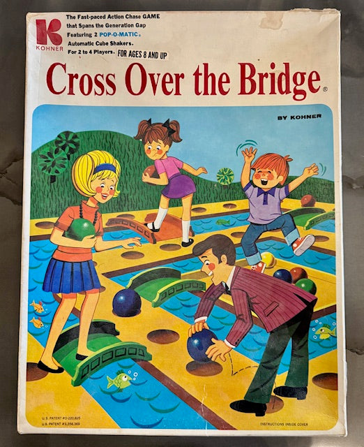 Vintage Cross Over the Bridge Board Game (1970)