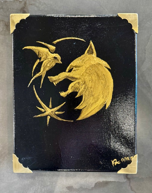 Hand-painted Witcher: School of the Wolf Emblem