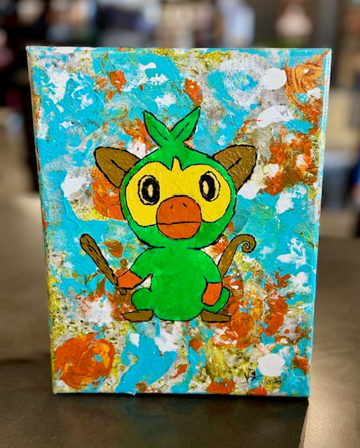 Hand-painted Grookey Pokémon