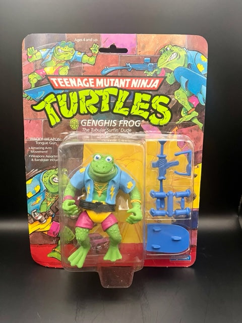 Vintage Teenage Mutant Ninja Turtles Genghis Frog Action Figure