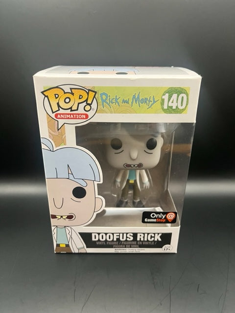 Pop Animation #140 Rick and Morty Doofus Rick GameStop Edition NEW/SEALED