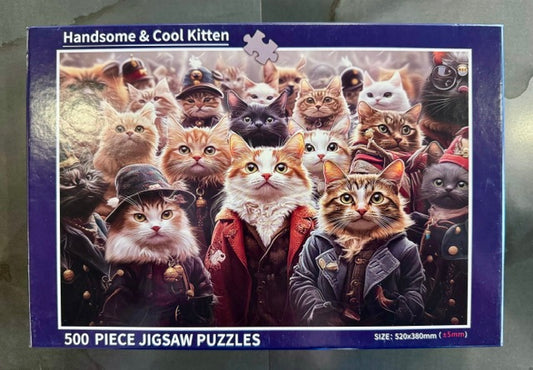Handsome & Cool Kitten Puzzle 500-piece NEW
