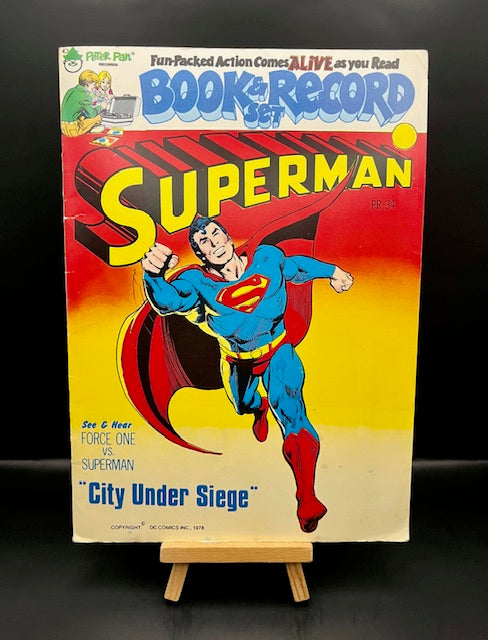 Superman City Under Siege Book and 45 Record (1978)