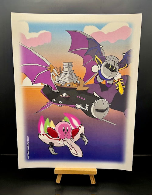 Meta Knight & Kirby Graphic Print by TJ Nelson Artworks