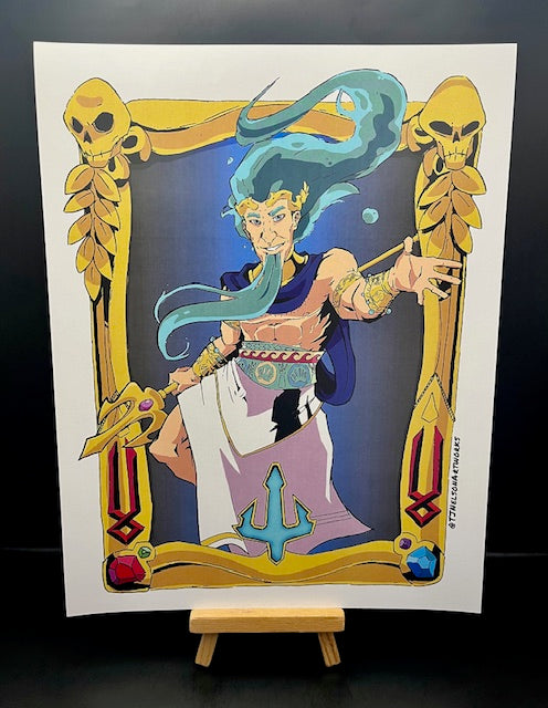 Hades Poseidon Graphic Print by TJ Nelson Artworks