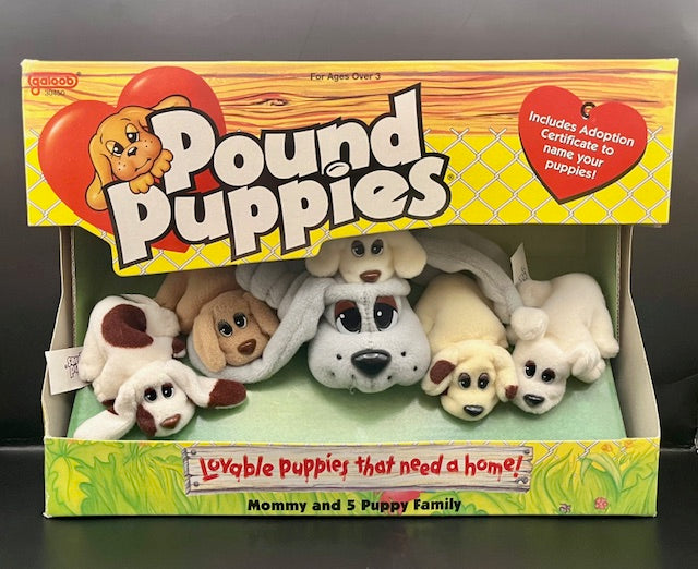 Pound Puppies Mommy and 5 Puppy Family (1995) NEW/SEALED