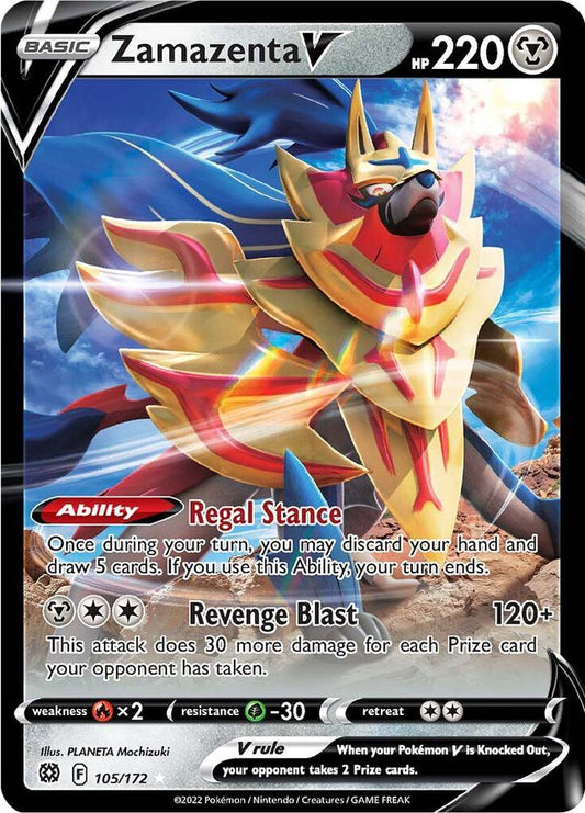 Zamazenta V #105 SWSH09 Brilliant Stars