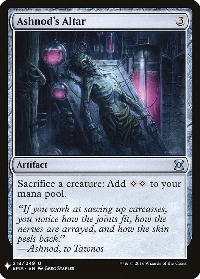 Ashnod's Altar #218 The List Reprints