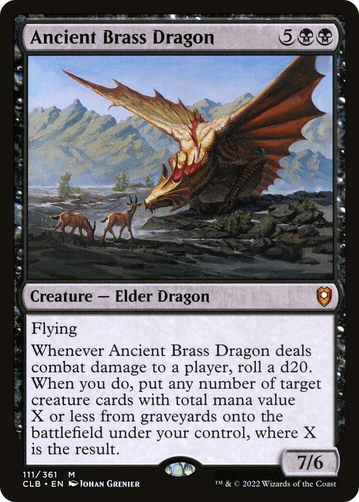 Ancient Brass Dragon #111 FOIL Commander Legends: Battle for Baldur's Gate