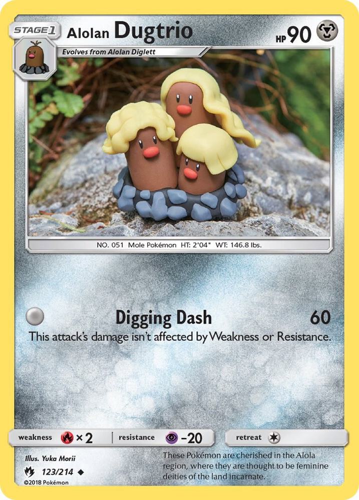 Alolan Dugtrio #123 SM - Lost Thunder