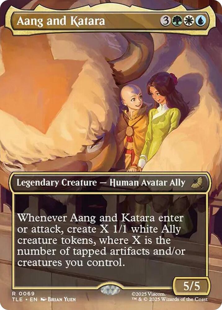 Aang and Katara (Borderless) #69 FOIL Avatar: The Last Airbender: Eternal Legal