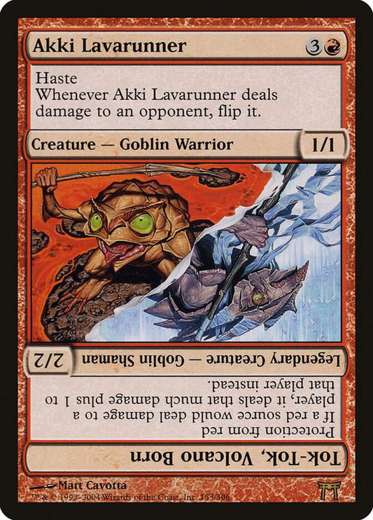 Akki Lavarunner // Tok-Tok, Volcano Born #153 Champions of Kamigawa