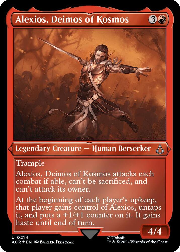 Alexios, Deimos of Kosmos #214 FOIL ETCHED Universes Beyond: Assassin's Creed