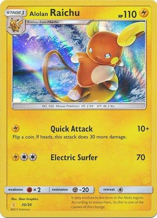 Alolan Raichu #30 FOIL SM Trainer Kit: Lycanroc & Alolan Raichu