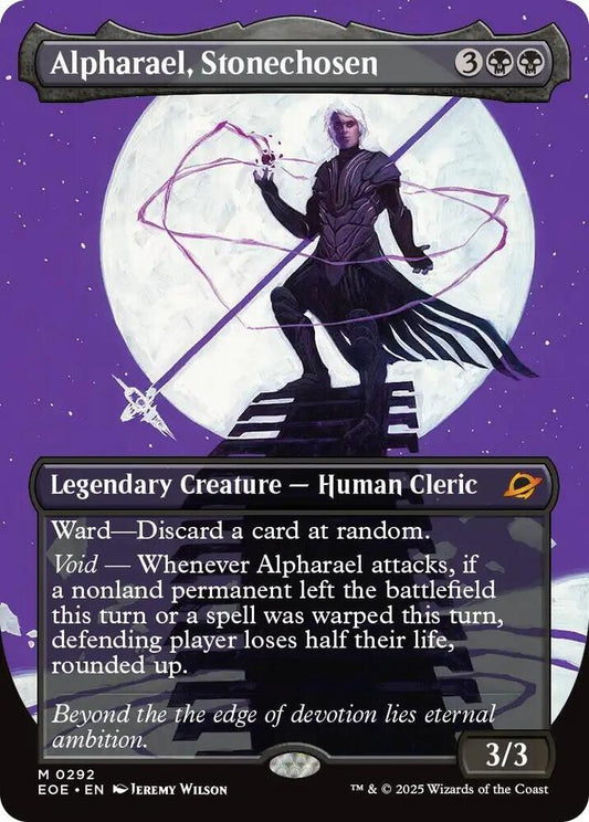 Alpharael, Stonechosen (Borderless) #292 FOIL Edge of Eternities