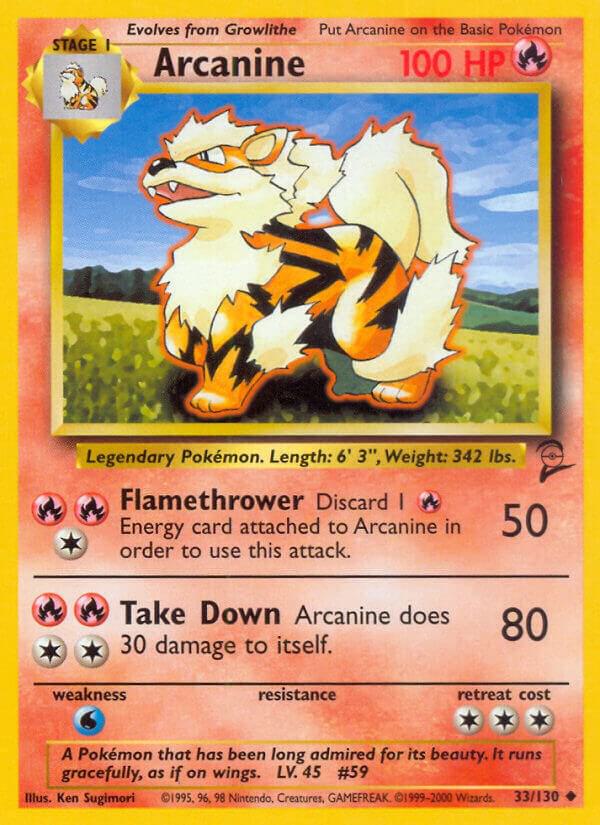 Arcanine #33 Base Set 2