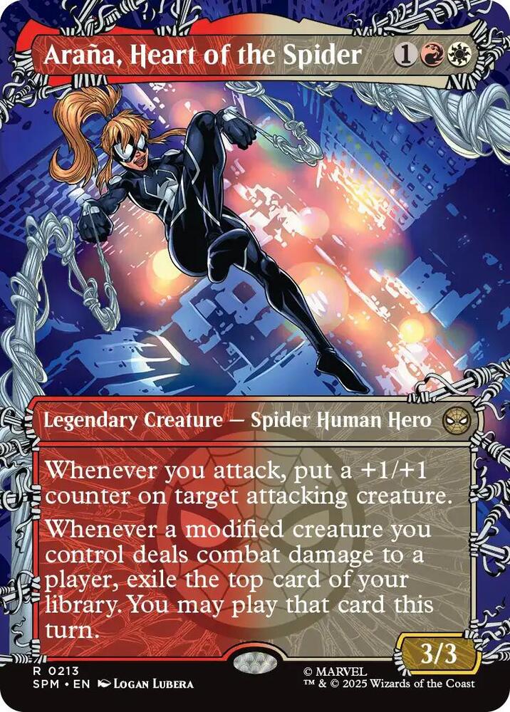 Arana, Heart of the Spider (Borderless) #213 FOIL Marvel's Spider-Man