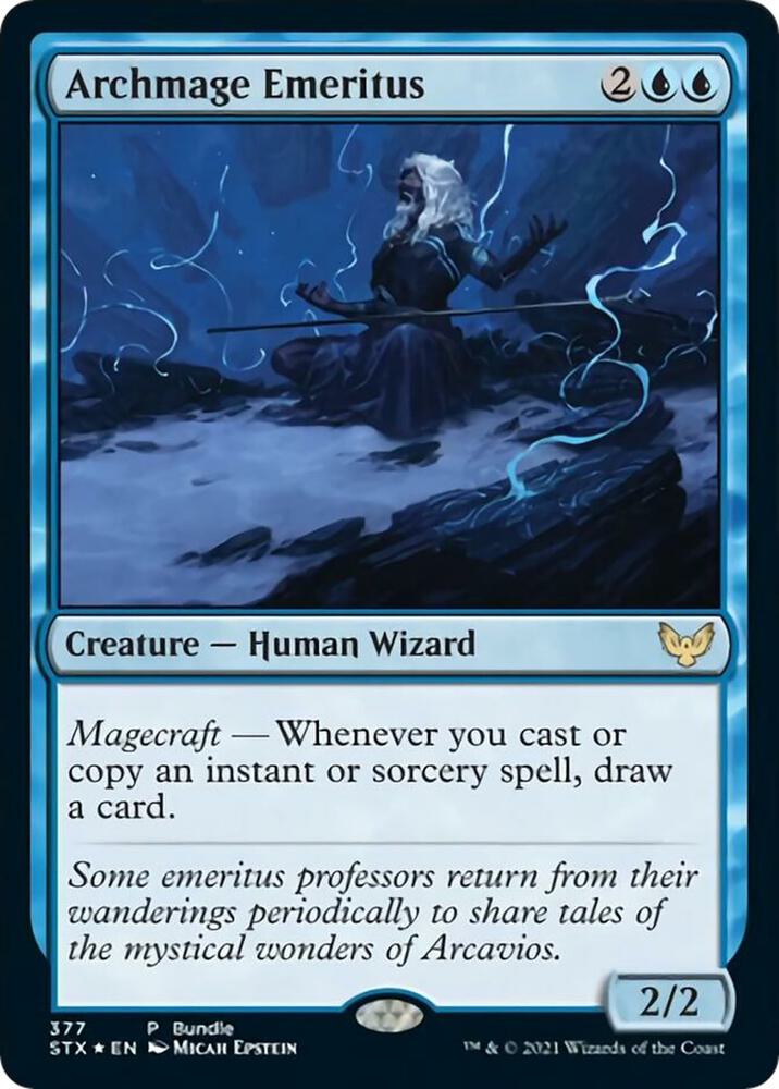 Archmage Emeritus #377 FOIL Strixhaven Bundle - Unique and Miscellaneous Promos