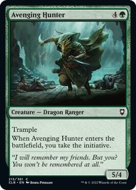 Avenging Hunter #215 FOIL Commander Legends: Battle for Baldur's Gate