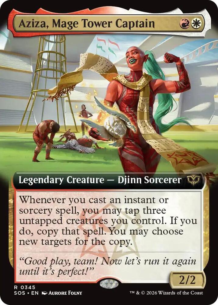 Aziza, Mage Tower Captain (Extended Art) #345 Secrets of Strixhaven