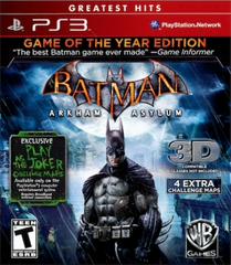 PS3 Batman: Arkham Asylum: GOTY (Greatest Hits) (Complete)