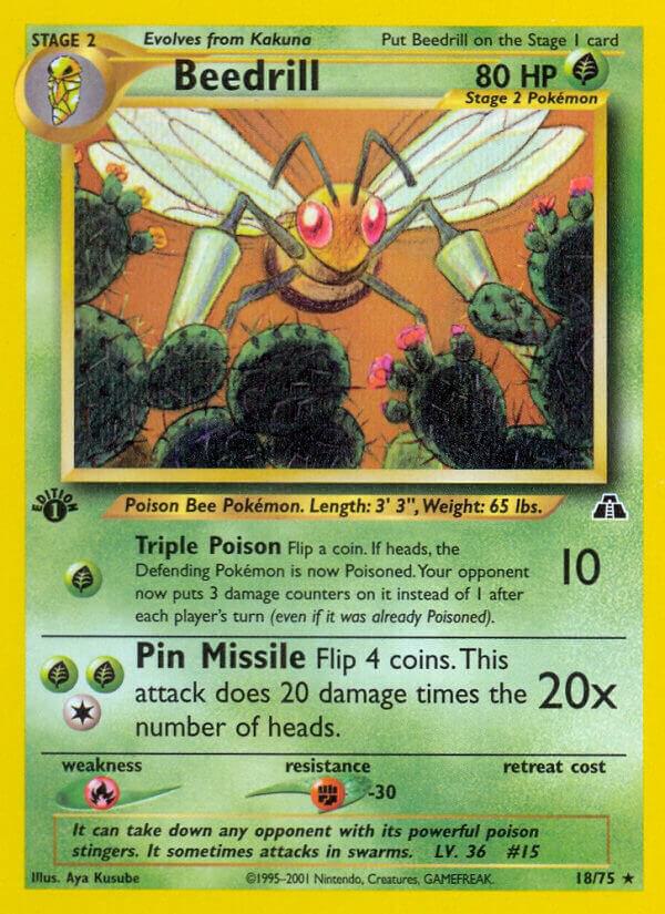 Beedrill (1st Edition) #18 Neo Discovery