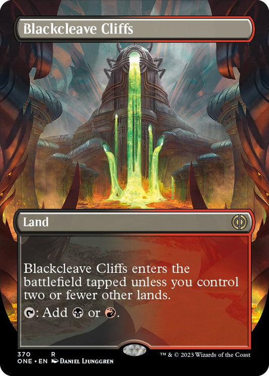 Blackcleave Cliffs #370 FOIL (Borderless) Phyrexia: All Will Be One