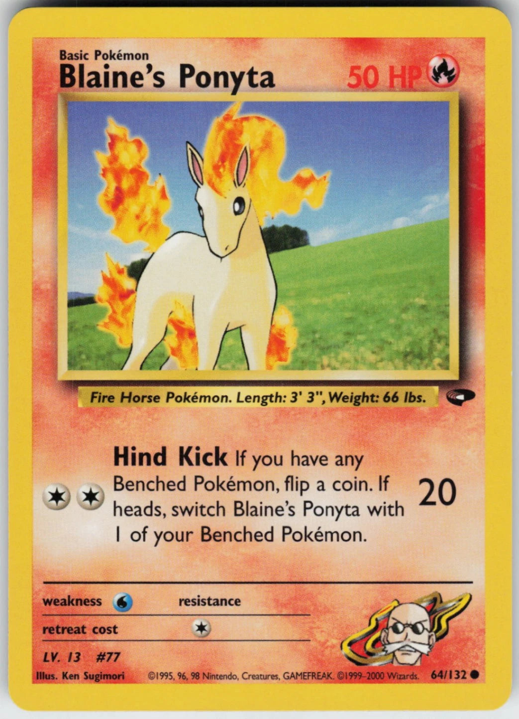 Blaine's Ponyta #64 (Unlimited) Gym Challenge