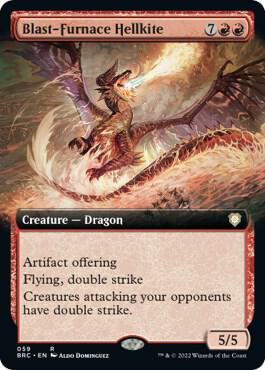 Blast-Furnace Hellkite (Extended Art) #59 Commander: The Brothers' War