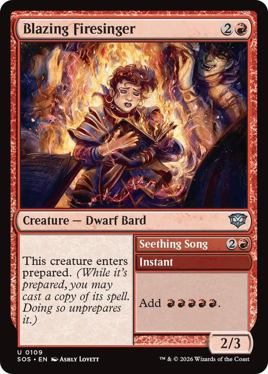 Blazing Firesinger #109 FOIL Secrets of Strixhaven
