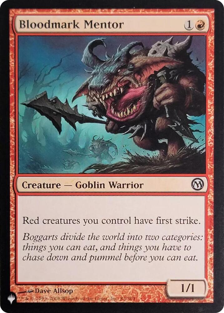 Bloodmark Mentor #83 The List Reprints
