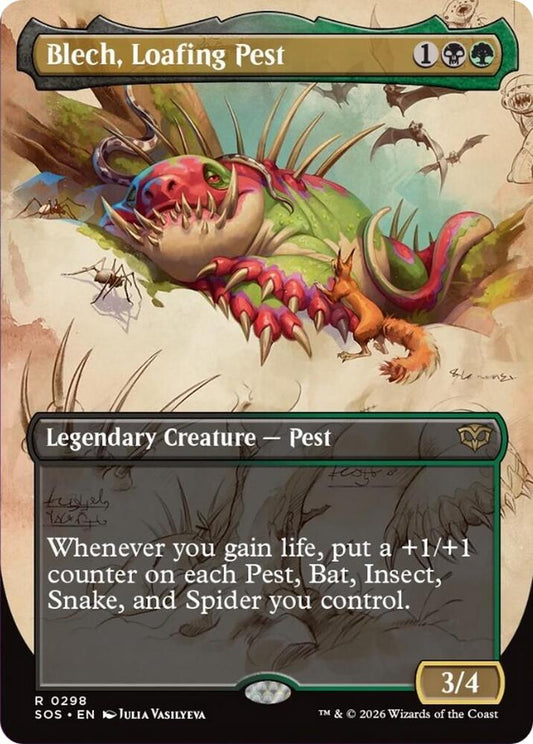 Blech, Loafing Pest (Borderless) #298 Secrets of Strixhaven