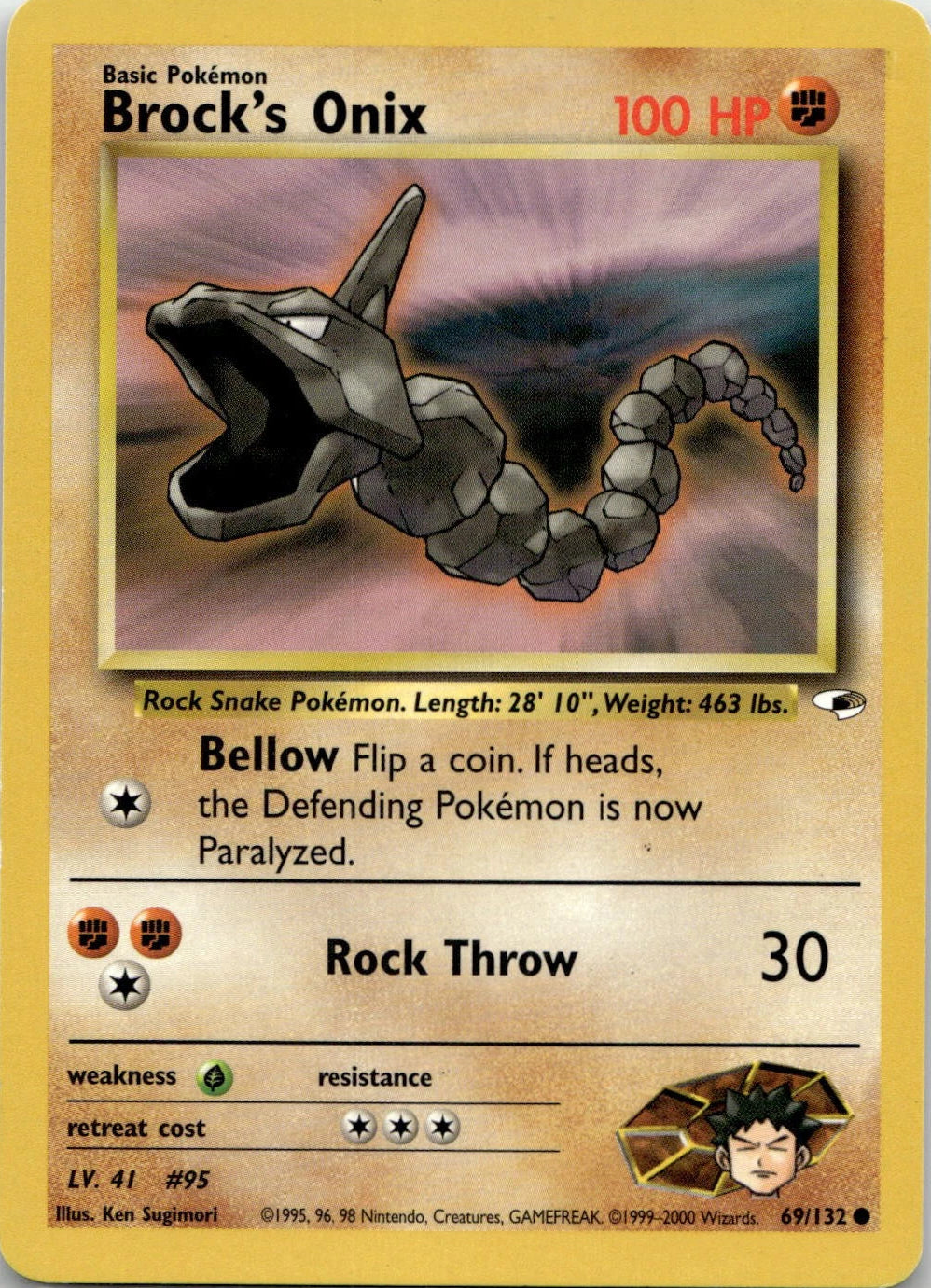 Brock's Onix (Unlimited) #69 Gym Heroes