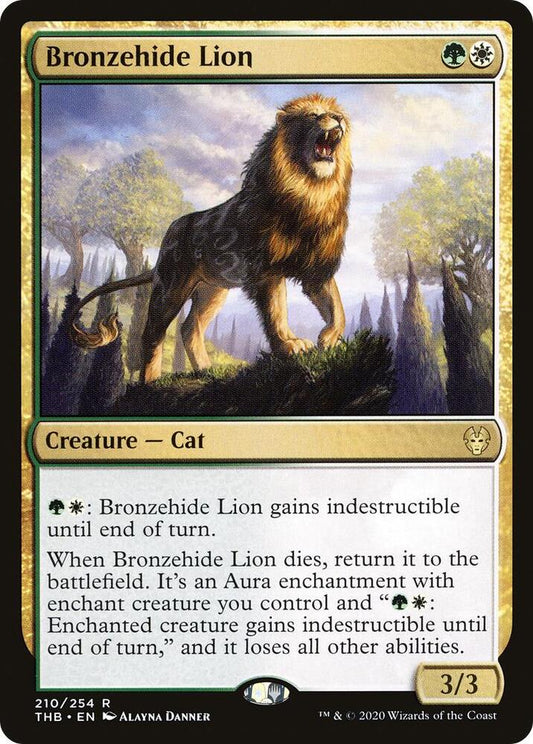 Bronzehide Lion #210 FOIL Theros Beyond Death