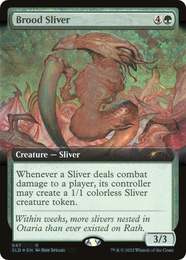 Brood Sliver (Extended Art) #647 FOIL Secret Lair Drop Series