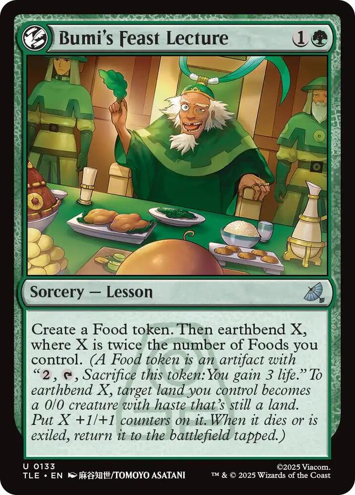 Bumi's Feast Lecture #133 FOIL Avatar: The Last Airbender: Eternal Legal