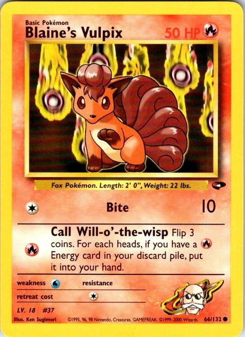 Blaine's Vulpix (Unlimited Edition) #66 Gym Challenge
