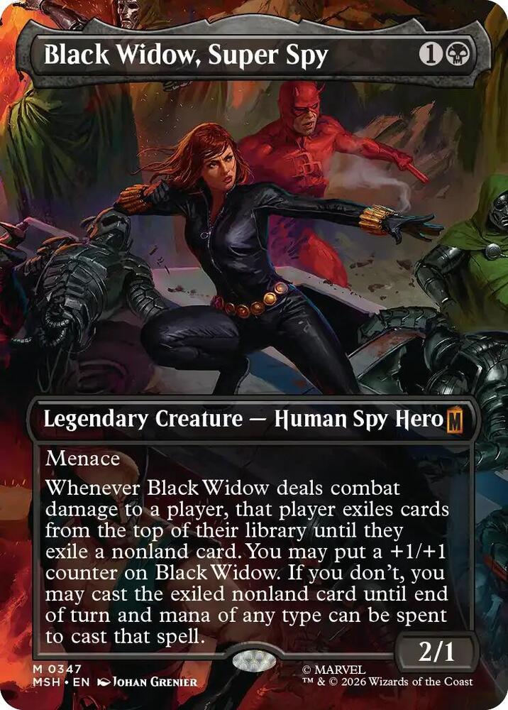 Black Widow, Super Spy (Borderless) #347 FOIL Marvel's Super Heroes