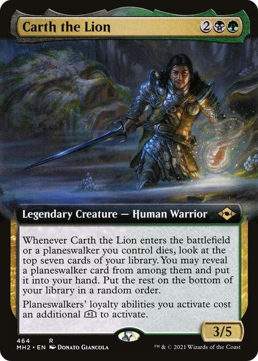 Carth the Lion #464 (Extended Art) FOIL Modern Horizons 2