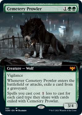 Cemetery Prowler (Extended Art) #385 FOIL Innistrad: Crimson Vow