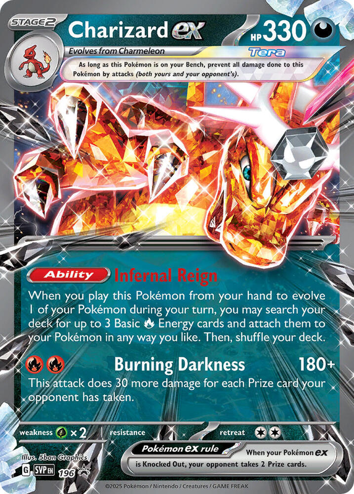 Charizard EX #196 SV: Scarlet & Violet Promo Cards