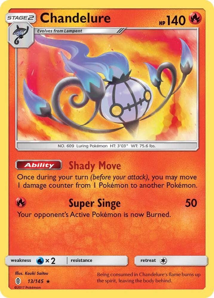 Chandelure #13 HOLOFOIL SM - Guardians Rising