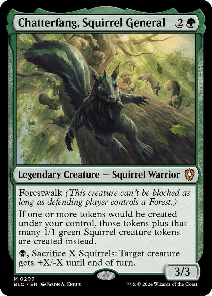 Chatterfang, Squirrel General #209 Commander: Bloomburrow